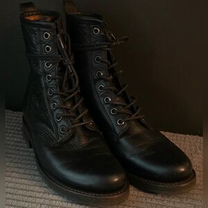 Frye Veronica Flex Combat Boot Black Size 7